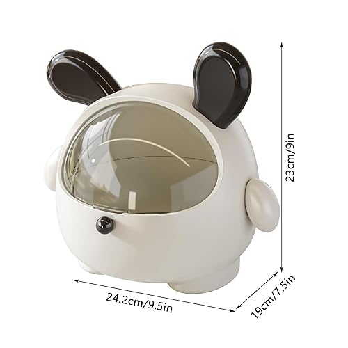 JAWAI Mini Poubelle de Bureau avec Couvercle Mignon Mini Poubelle de Bureau Plastique Poubelles de Maquillage Utilisé pour Ranger les Déchets de Bureau, les Petites Épingles à Cheveux - Nail Gallerys