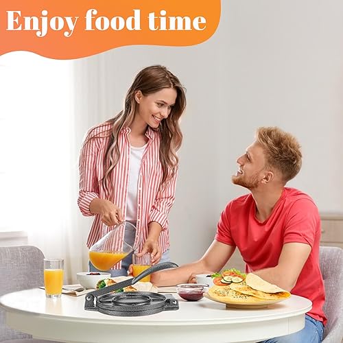 Yoboamic Presse Tortilla, Tortilla et Machine à Crêpe, Presse à Tortilla en Fonte, Rotimatic Outil de Pressage Pliable pour Pain Plat, Crêpes, Naan - Nail Gallerys