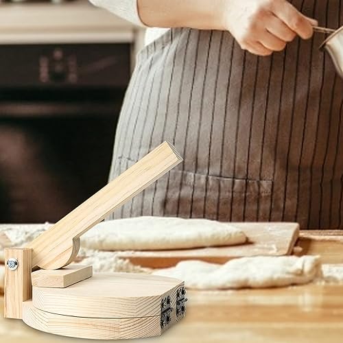 Jojomino Presse à tortilla en bois pour boulettes de maïs Chapati Roti Accessoires de cuisine - Nail Gallerys