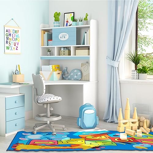 Relaxdays Tapis pour Votre Enfant, Design Animalier, 8 Cases, Jouer à la marelle, 179 x 67 cm, Multicolore - Nail Gallerys