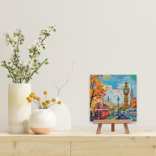 Figured’Art Mini Diamond Painting Broderie Diamant 25x25cm avec Cadre Toile Tendue et Perles Rondes - Printemps en Provence - Kit Complet DIY Activité Manuelle Loisirs Créatifs Adultes - Nail Gallerys