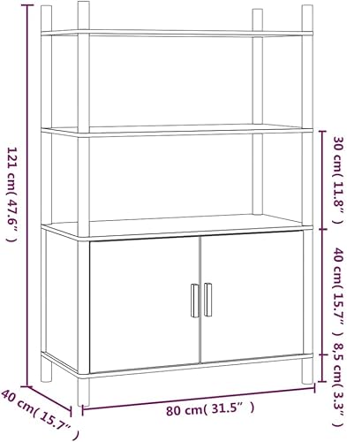 Genérico Buffet haut en contreplaqué blanc 80 x 40 x 121 cm, wenjinqi-345700 - Nail Gallerys