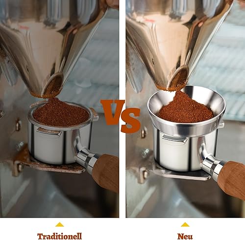 NOTSEK Sage Dosing Funnel 54 mm, anneau de dosage de café en acier inoxydable avec 8 puissants aimants, anneau de dosage pour porte-filtre de 54 mm, accessoires Barista pour machine à café - Nail Gallerys