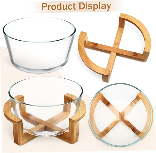 Garneck Bol à Salade Transparent Moyen 1500 ML en Verre RéSistant avec Socle – Micro-Ondes & Lave-Vaisselle – pour Fruits, LéGumes, PréParations FraîChes - Nail Gallerys