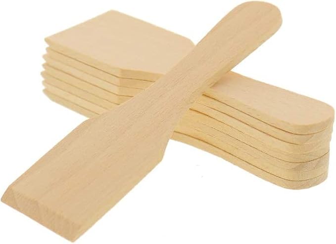 LOT DE 8 SPATULES À RACLETTE DANS SON POT EN BOIS ' IDEE CADEAU ' - Nail Gallerys