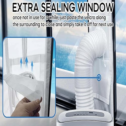 Kit De Ventilation De Fenêtre Pour Climatiseur Portable, Kit De Joint De Fenêtre Coulissante Pour Sèche-linge De Climatisation Mobile, Coupe-froid Réglable Pour Tuyau D'échappement De Climatisation - Nail Gallerys