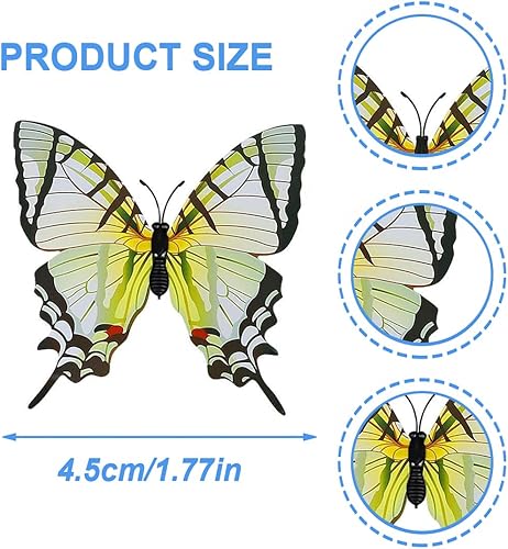 MenYiYDS 20 Pcs Épingle à nourrice colorée en Forme de Papillon, Broche en PVC pour la décoration des Chambres d'enfants, des Rideaux, de la Table à Manger, du Bureau (Couleur aléatoire) - Nail Gallerys