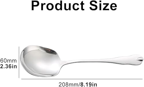 Lot de 4 cuillères de service en acier inoxydable - Couverts de service - Cuillères à dessert - Cuillères à salade - Idéales pour portionner les aliments dans les restaurants et les fêtes de famille - Nail Gallerys