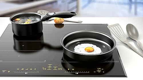 Backen 181001-Lot-Série-Set de poêles et casseroles -10 Pièces Noir -Tous feux dont induction - Nail Gallerys