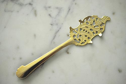 Cuillère Feuille à Absinthe, Plaqué Or, par Bonnecaze Absinthe & Home et 10 Morceaux de Sucre - Nail Gallerys