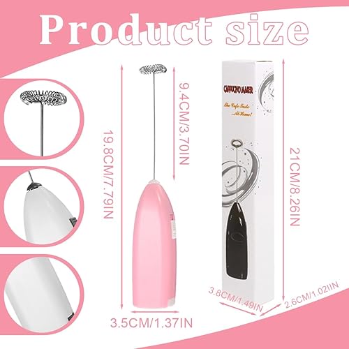 Tomedeks Mousseur à Lait électrique,2pcs Mini fouet matcha,fouet electrique,Fonctionne avec 2 piles AA (piles non incluses),mousseur lait pour le café, le lait et le cappuccino - Nail Gallerys