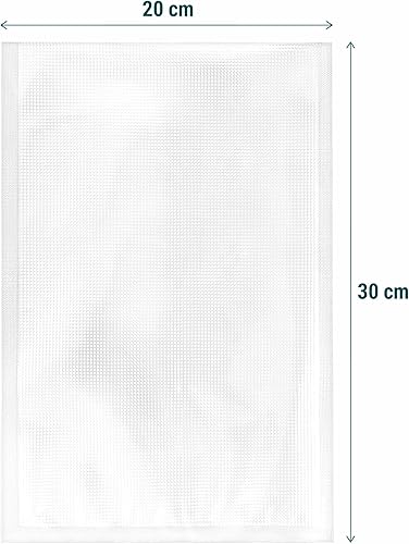 Sillar Sacs Sous Vide Alimentaire 200 pièces 20x30cm Sachets pour Machine Sous Vide - Sacs à Faire le Vide d'air Gaufrés pour la Conservation des Aliments et la Cuisson - Nail Gallerys