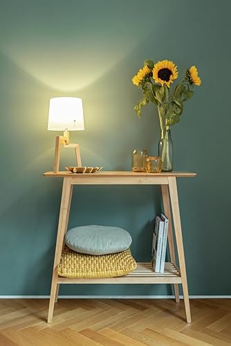 WENKO Console Kona en Bambou certifié FSC® avec étagère, Forme étroite, idéale pour Les Petits espaces, Couloir, entrée Robuste et Durable, (l x H x P) : 80 x 76 x 30 cm, Couleur Naturelle - Nail Gallerys