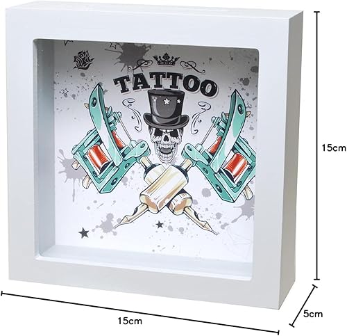 Udo Bremen - Magnifique Tirelire en Bois à Suspendre ou à Poser - Dimensions : 15 x 15 cm - Blanc - Enfants - Unisex - Nail Gallerys