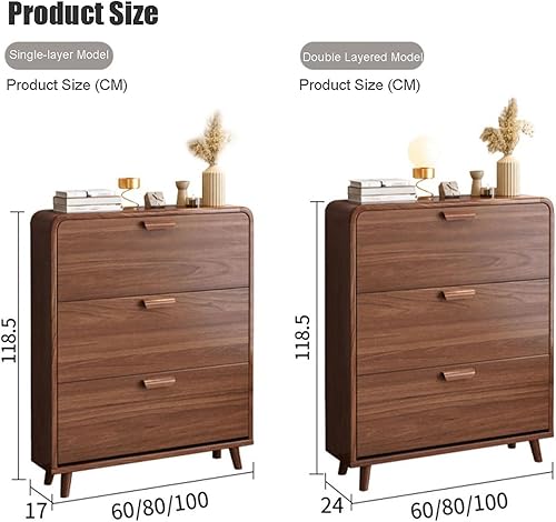 Meuble à chaussures en bois, meuble à chaussures fin avec trous d'aération, meuble de rangement peu encombrant pour entrée, chambre à coucher, salon, organiseur et placard pour chaussures - Nail Gallerys