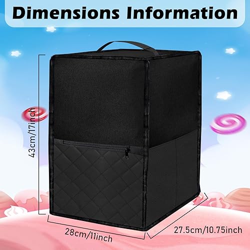 GOEDCH Housse pour Machine à Crème Glacée: 43 x 28 x 27,5 cm Housse Anti-poussière pour Machine à Crème Glacée, Housse de Protection Etanche Portable, pour Ninja NC501EU, NC301EU, NC299EU, Noir - Nail Gallerys
