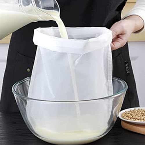 2 Sacs à Lait Noix réutilisables 50,8 x 45,7 c pour filtrer Les amandes/Lait soja, yaourts grecs, Filtre à Lait, Noix pour Infusion froi, café, thé, bière, jus Fruits, Maille Fine en Nylon - Nail Gallerys