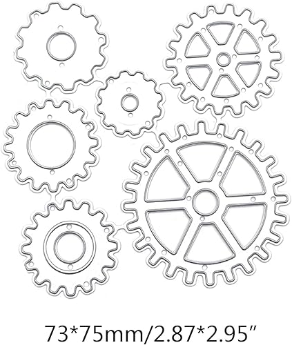 Puzzle modèle d'engrenage en relief matrices de découpe en métal pochoir album d'album de bricolage meurt pochoirs coupés pour le gaufrage bricolage - Nail Gallerys