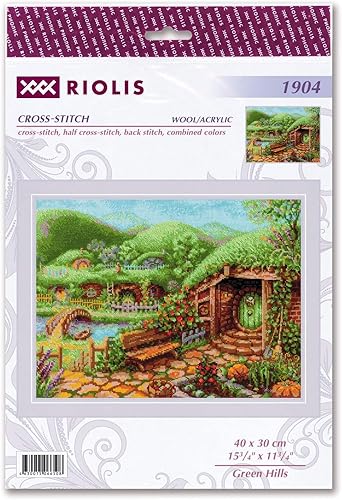 Riolis Kit de Point de Croix, Multicolore, 30 x 40 cm - Nail Gallerys