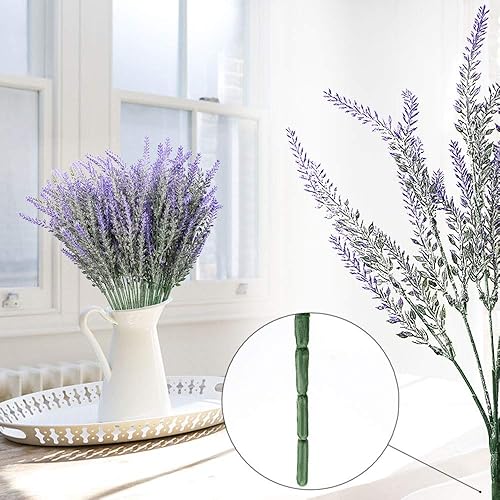 FYSL 8Pcs Douquet Lavande Romantique,des Bouquets de Lavande Artificielle,Artificielle Floqué Lavande Approprié pour Salle de Home Decor Garden Party de Mariage Montrant - Nail Gallerys