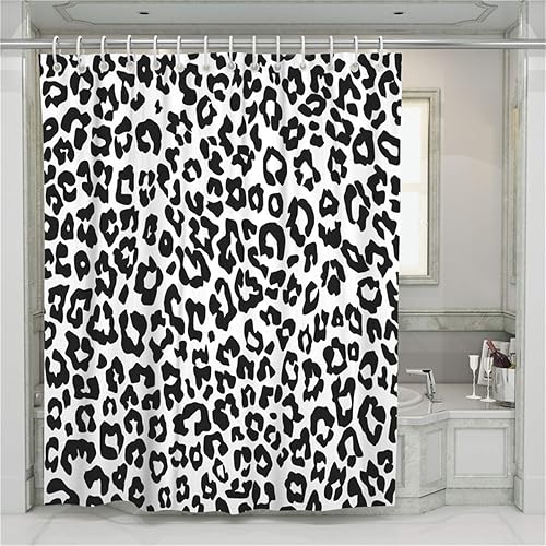 FANSU Rideau de Douche Lavable, 3D Imprimé LéopardPolyester Rideaux de Salle de Bain Facile à Nettoyer avec 12 Crochets Résistant à l'eau Anti-moisissure Décor À Maison (90x180cm,Zèbre) - Nail Gallerys