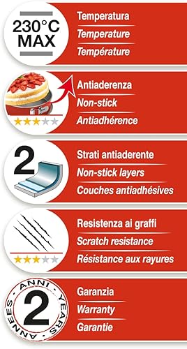 Guardini Blackstone, Plat à four 22 x 28 cm, acier avec revêtement anti-adhérent, couleur « black-stone » - Nail Gallerys