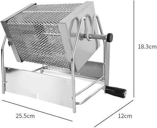 DAZZLEEX Torréfacteur manuel en acier inoxydable pour grains de café d'extérieur avec design de surveillance pratique, convient pour divers grains - Nail Gallerys