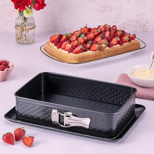 Zenker Moule à charnière rectangulaire 28 x 18 cm - Idéal pour la Saint-Valentin et la fête des mères - Avec gaufrage unique en forme de cœur - Sans PFAS - Fabriqué en Allemagne - Nail Gallerys