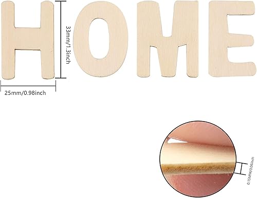 SAVITA 156 Lettres en Bois avec Plateau de Rangement, Lettres de l'alphabet en Bois Non finies de 1,2 Pouce pour la décoration Murale et l'apprentissage des Enfants, Couleur Bois Naturel - Nail Gallerys