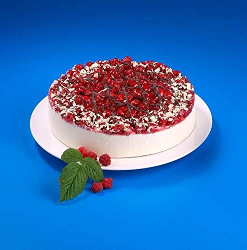 thermohauser Plateau à gâteau en mélamine blanche, rond, diamètre 30 x 2,5 cm, avec pied fixe, plastique - Nail Gallerys