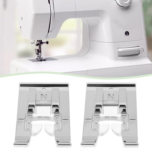 EMSea Lot de 2 Pieds Presseurs Monogrammés (N) de Rechange pour Point Satin Compatible avec Singer Compatible avec Brother Et La Plupart des Machines à Coudre à Tige Basse à Encliqueter - Nail Gallerys