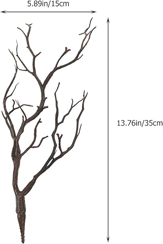 4 Pièces Accessoires En Faux Bois De Cerf Branches Créatives Brindilles D'arbres Bricolage Branche De Bois Branches De Manzanita Diy Décor De Vase Décor Noir Ramure Plastique Frisé - Nail Gallerys