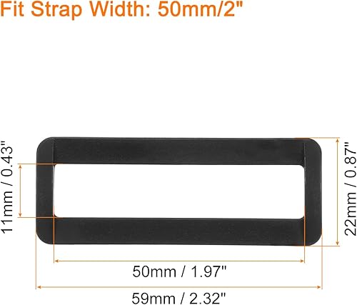 QUARKZMAN Pièces d'Anneaux, Boucle Coulissante de Ceinture de Sangle de Pouce pour Accessoires de Bricolage de Sac à Dos - Nail Gallerys