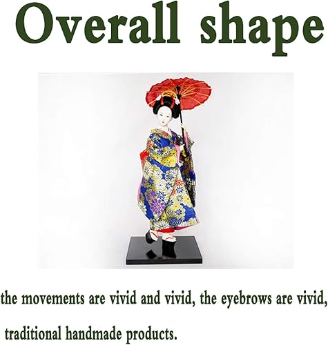 Siunwdiy 12' Kimono Geisha Poupée, Poupée Japonaise Kimono Geisha Figurine Art Artisanat Ornements Cadeau Collection/Cadeaux,#07,2pcs - Nail Gallerys