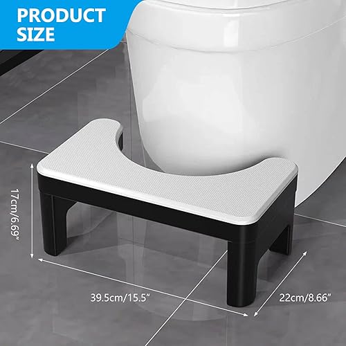 Tabouret de toilette pour adulte - Repose-pieds pour salle de bain - Avec pieds antidérapants - Pour adultes et enfants - Nail Gallerys