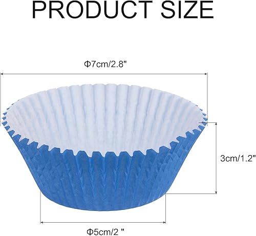 QUARKZMAN 100 Pièces de Caissettes à Cupcakes, Matrice en Papier pour Muffins, Caissettes Standard Antiadhésives pour la Cuisson des Cupcakes, Bleu - Nail Gallerys