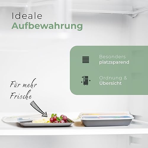 Novaliv Lot de 4 boîtes à charcuterie anthracite de qualité supérieure avec couvercle transparent - Boîtes de conservation pour saucisses et fromages - Dimensions : 25 x 17 x 5 cm - Organiseur de - Nail Gallerys