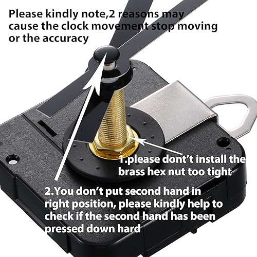 31 mm Horloge à Quartz Long Mouvement d'Horloge DIY Kit de Réparation d'Horloge (Noir) - Nail Gallerys