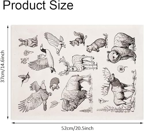 SUPERDANT 4Pcs Transfert Ceramique Sous Glaçure pour Animaux en Céramique Decalcomanie Papier Transfert pour Céramique Décalcomanies pour à L'eau - Nail Gallerys