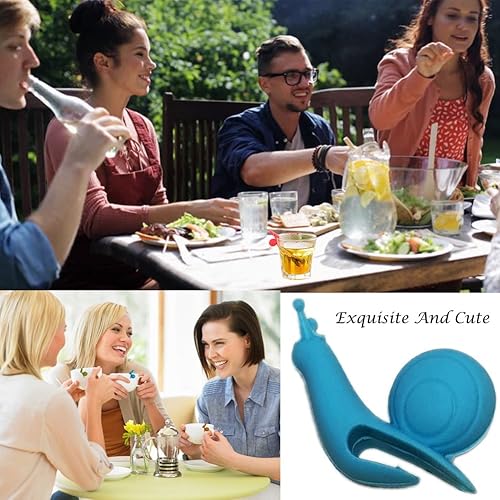 Suspendus Thé Sac Nouveau Mignon Coloré Escargot Forme Silicone Titulaire Tasse Tasse Couleurs De Bonbons Cadeau Set-24 pcs (24 pcs) - Nail Gallerys