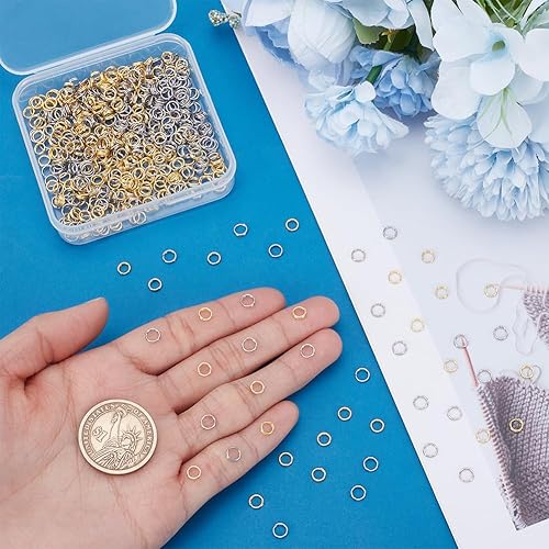 UNICRAFTALE 600pcs 2 couleurs Anneaux de Jonction Fendus Acier Inoxydable 5mm Doubles Boucles Mini Porte Clés Petits Anneaux Métal Connecteurs pour Porte Clés Bijoux Colliers Bracelet Boucle D'Oreille - Nail Gallerys