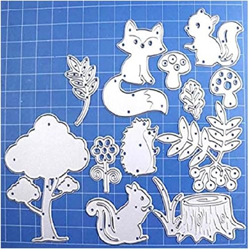 Matrices de découpe en métal - Motif animaux de la forêt - Renard - Pour le bricolage, le gaufrage, la fabrication de cartes, les étiquettes de livres, les formes décoratives en papier et le - Nail Gallerys