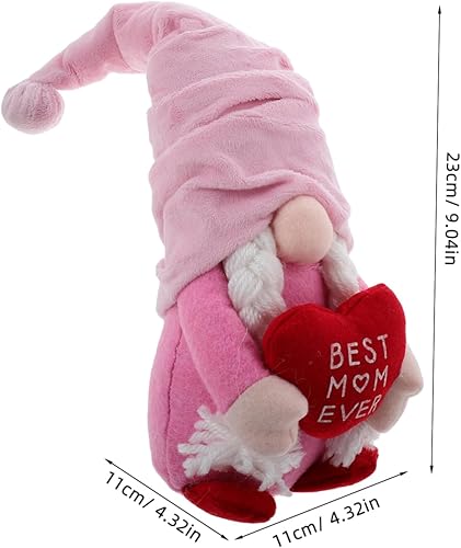 Veemoon Décorations Gnomes Pour La Saint-valentin, Poupée Sans Visage, Ornements De Table En Peluche Pour La Fête Des Mères, Avec Tulipes Et Décor En Cœur - Nail Gallerys