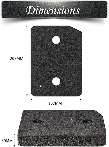 2 pièces filtre éponge adapté à la pompe à chaleur du sèche-linge Miele | Peut être utilisé à la place du filtre Miele 9164761 - Nail Gallerys