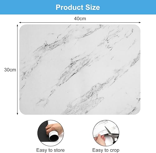 Tapis Egouttoir Vaisselle Tapis de Machine à Café Absorbant Tapis de SéChage Vaisselle Egouttoir Antidérapant 30 x 40cm pour Cuisine Bar - Nail Gallerys