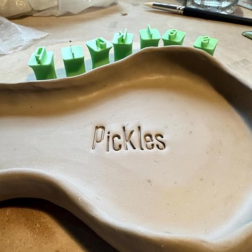 Tampon Alphabet Pour Argile,Tampon Lettre Ponctuation, Personnage, Tampon D'Enseignement NuméRique, Majuscules Et Minuscules Lettres Tampon Pour Argile, Fournitures D'Artisanat Portables (B) - Nail Gallerys