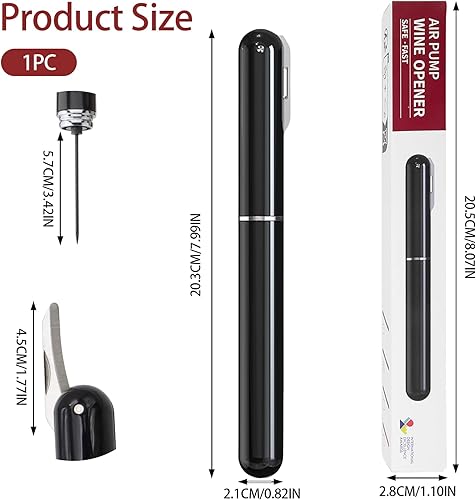 Tire-bouchon à air comprimé 2 en 1, Avec coupe capsule, Portable Tire Bouchon, Manuel Ouvre Bouteille Rapide, pour les Amateurs de Vin Pour LMaison, Restaurant, Fête, Cadeaux, Mariages, Camping - Nail Gallerys