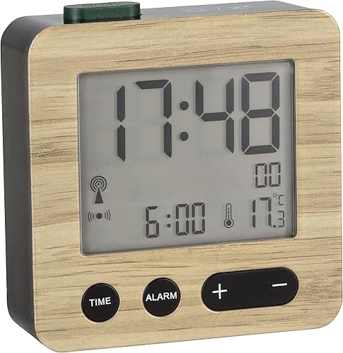 TFA Dostmann 60.2545 Réveil numérique radio-piloté aspect bois - Nail Gallerys