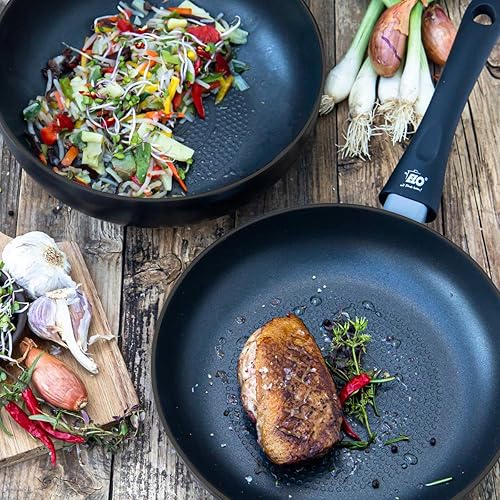 Elo 4382826 Sauteuse de cuisine avec couvercle, sauteuse avec couvercle, sauteuse 28 cm, sauteuse induction, sauteuse, Aluminium pressé, Verre, 28 x 7,5 cm - Nail Gallerys