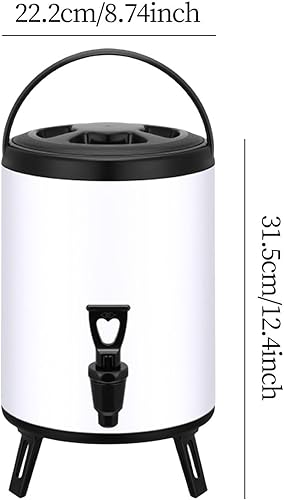 perfk Distributeur de Boissons Isotherme avec Robinet Distributeur de Boissons Chaudes et Froides Seau à thé au Lait Isolant pour fête de Mariage, 6l - Nail Gallerys